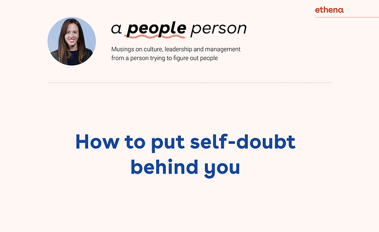 How to put self-doubt behind you